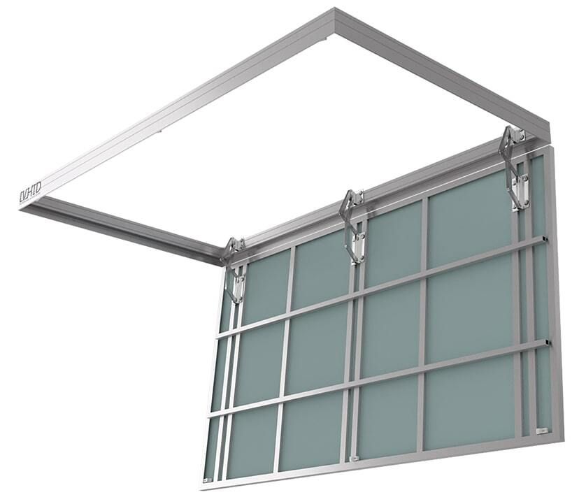 Ceiling hidden access doors of large sizes for painting or covering with wooden slats, mod. Controller