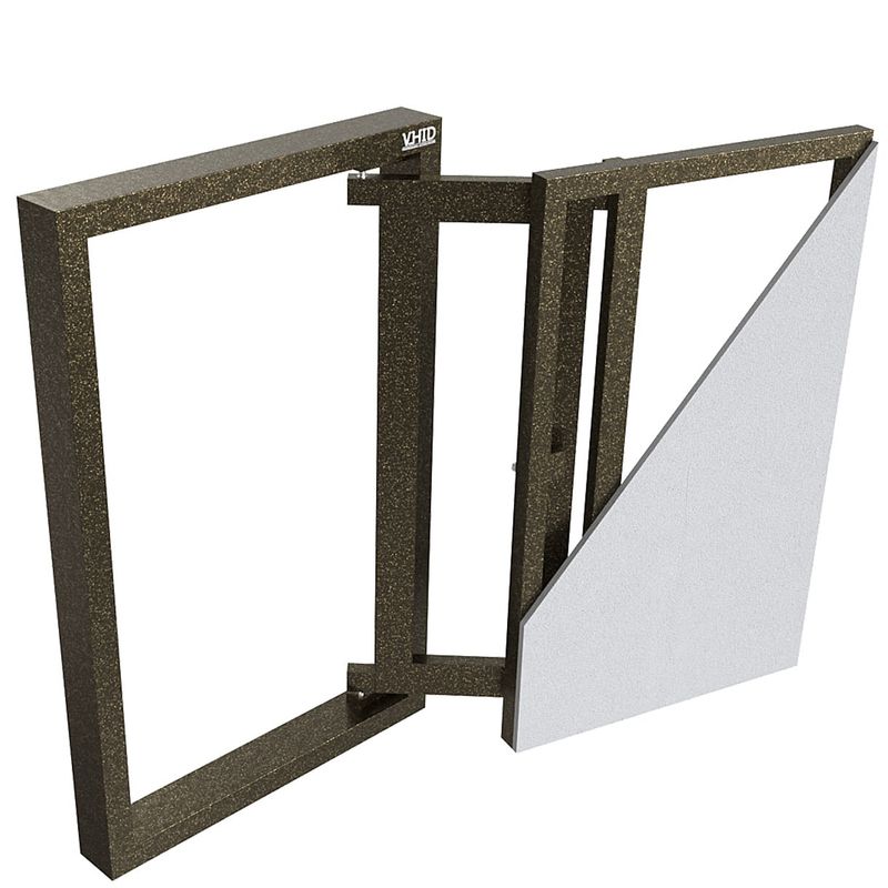Hidden large-size tiled access door for heavy materials, mod. Long Gate