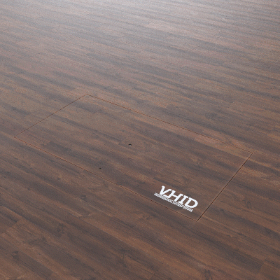 Floor hatch for wood flooring with electric drive, insulated lid, mod. Electric MARAUS, black steel