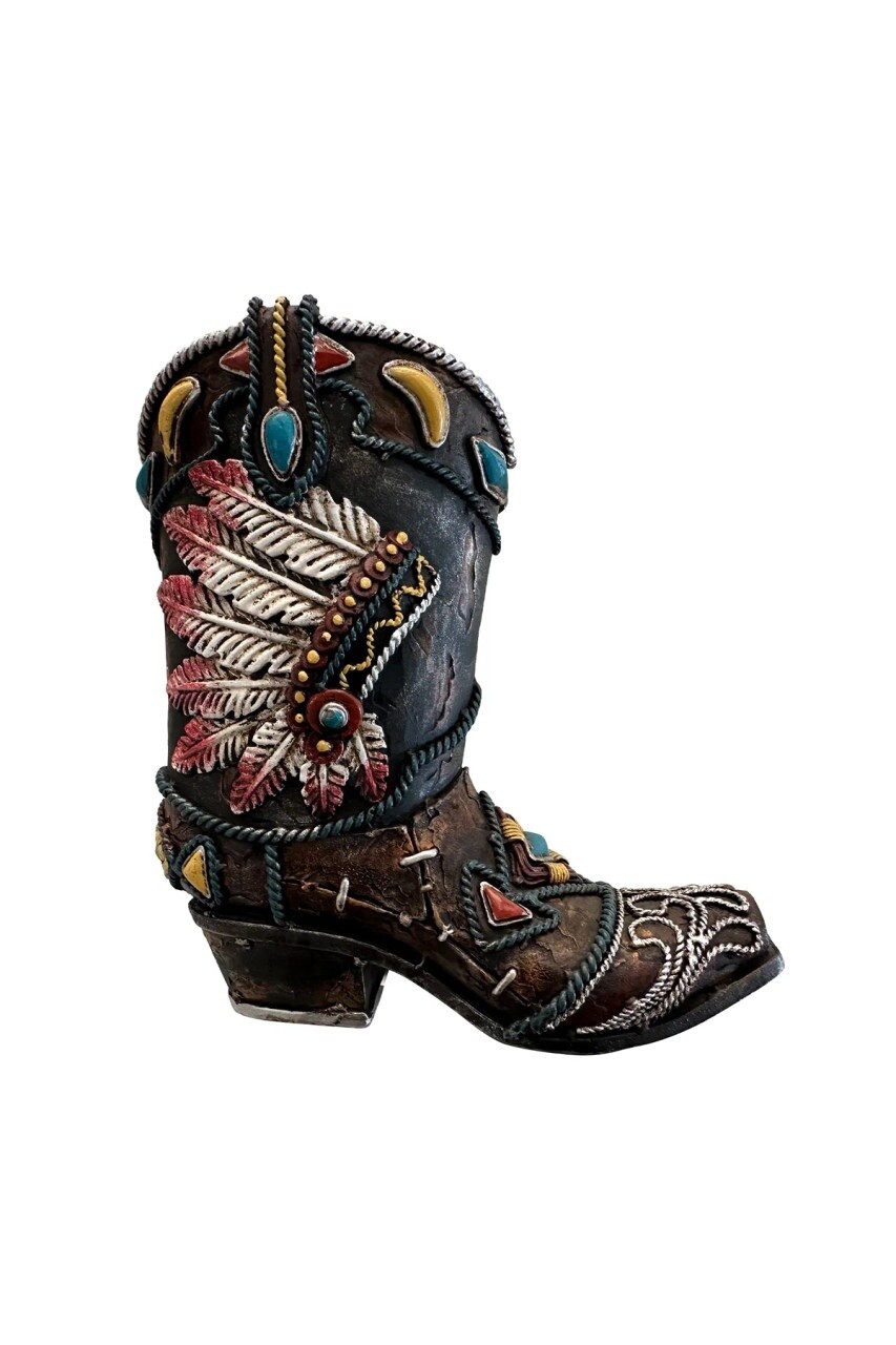 FEATHER BOOT VASE