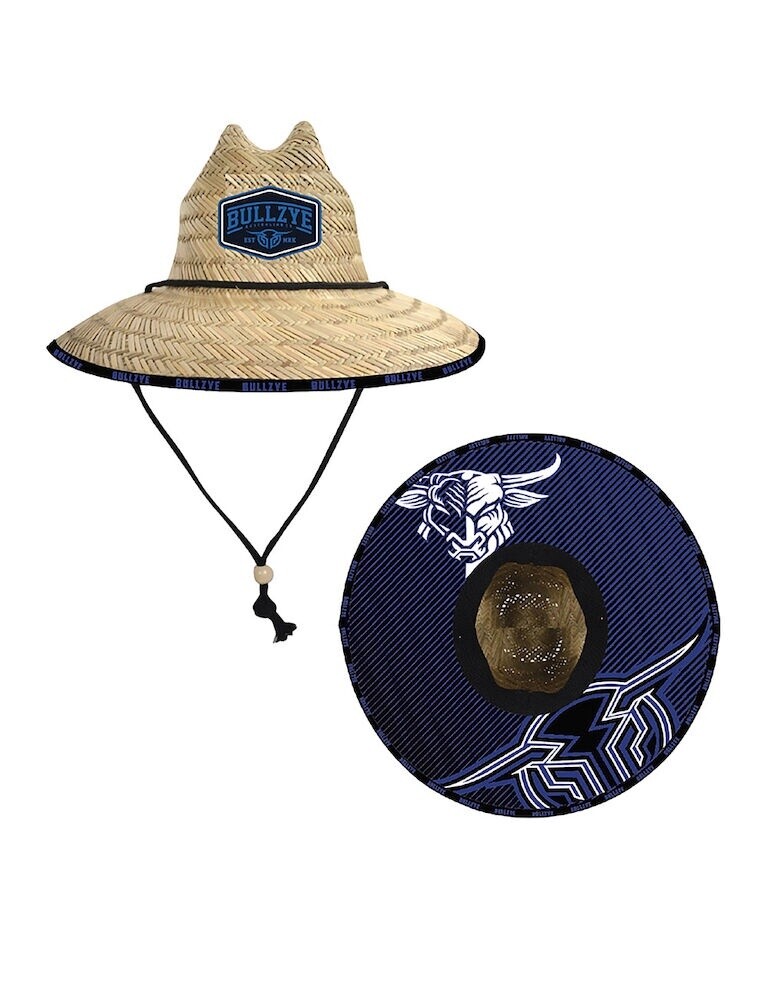 Blazin Bullzye Straw Hat, size: S, Colour: Royal Blue