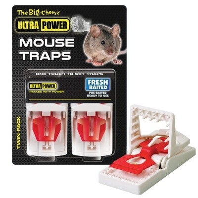 Ultra Power Mouse Traps x2 Fresh Baited