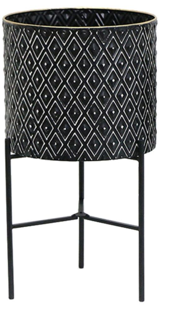 Monochrome Geometric Pot Planters On Legs 28cm x 53cm