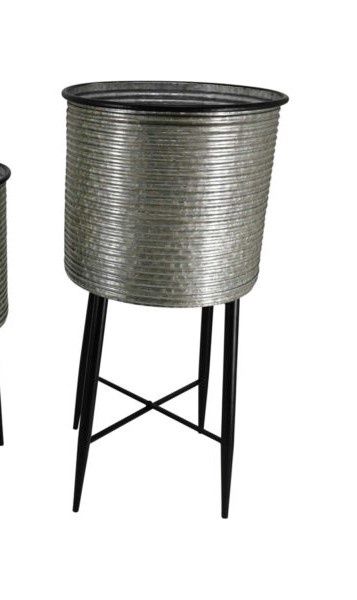 Industro-Chic Stilted Pot 34x34x68cm