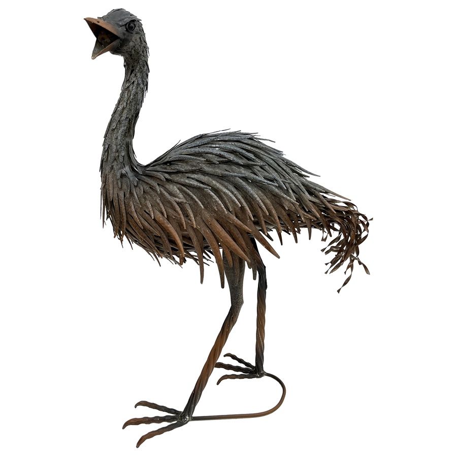 Rust Grey Emu Open Beak 50x29x73