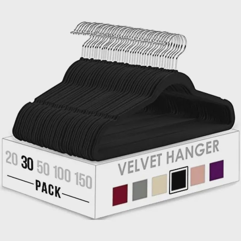 10Pk Velvet Clothes Hangers