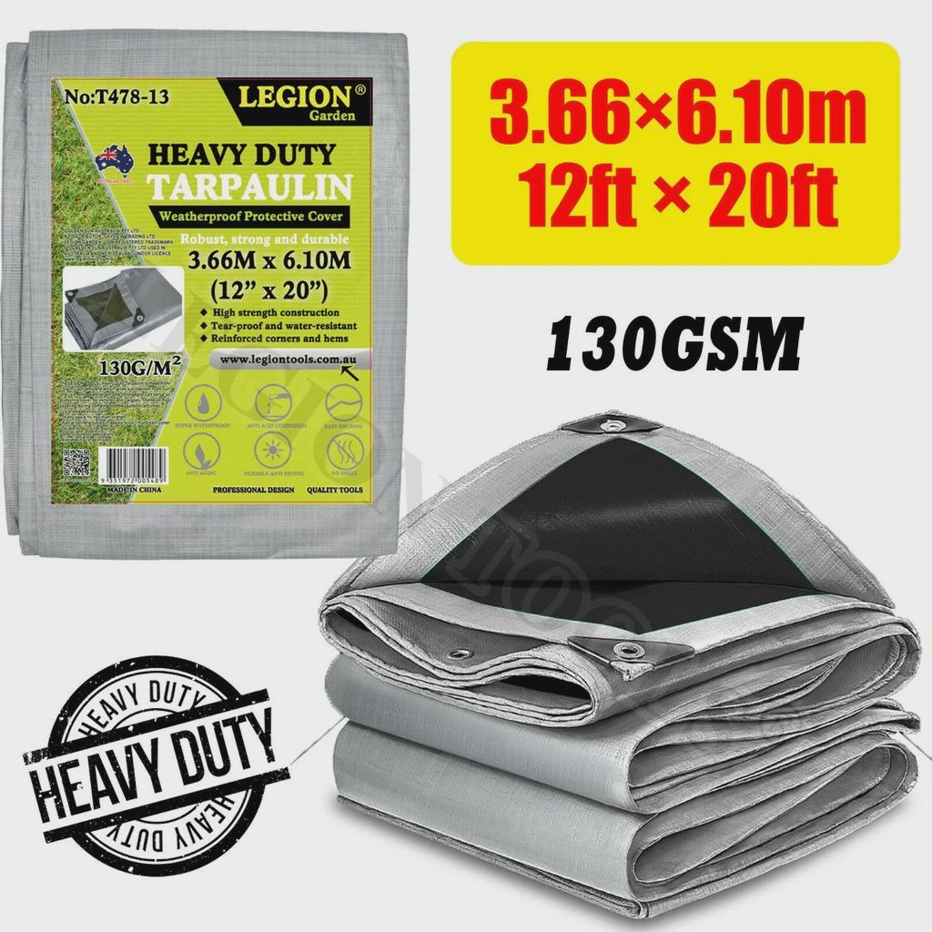 Heavy Duty Tarp 3.66m x 6.10m (12&quot;x20&quot;)
