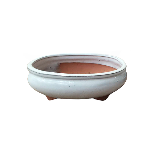 BONSAI IZUMI OVAL MED 28X22X9 White