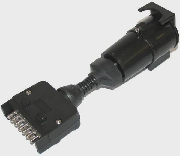 Trailer Adaptor Round Socket - Flat Plug 7pin