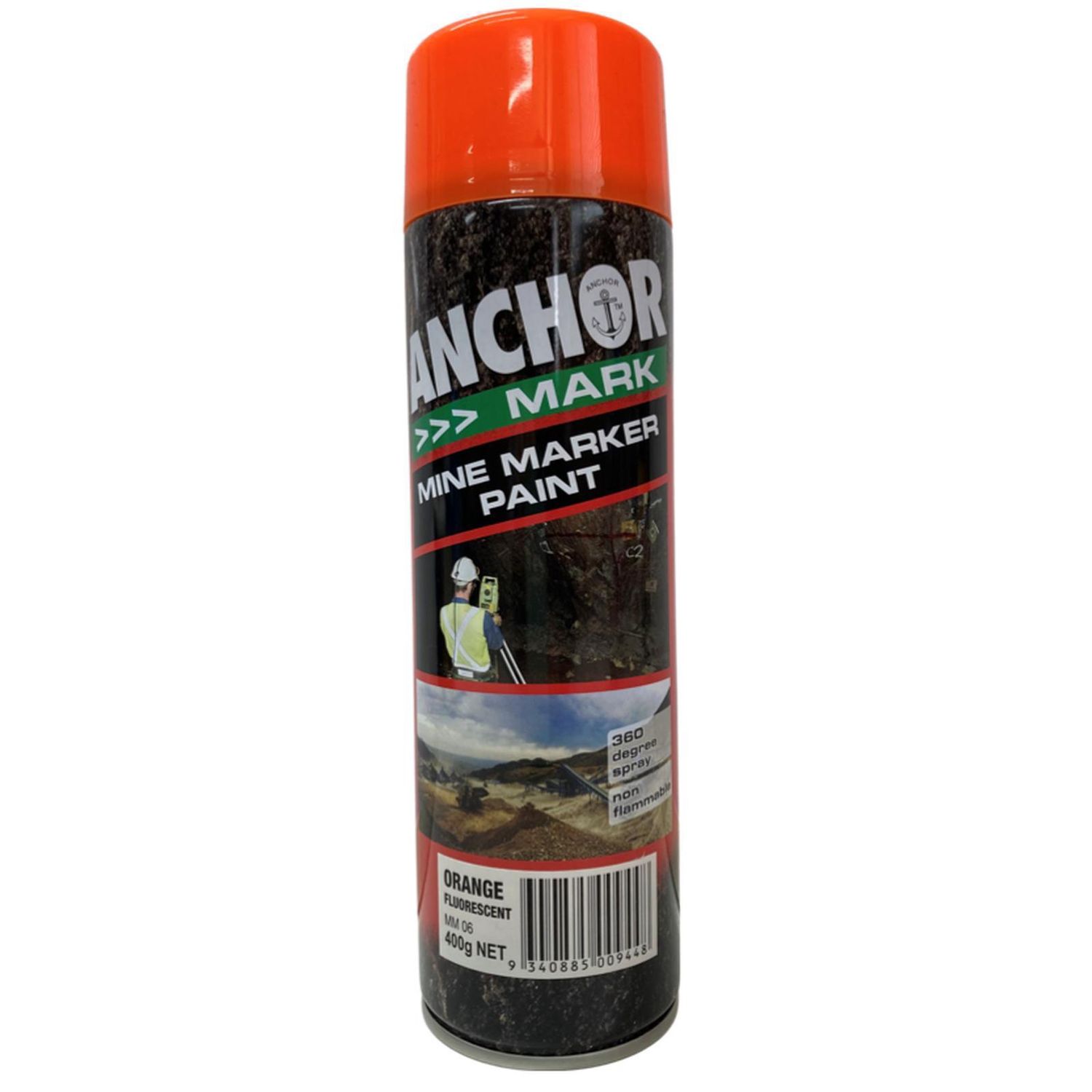 Mine Marker Paint Orange Fluro 400g