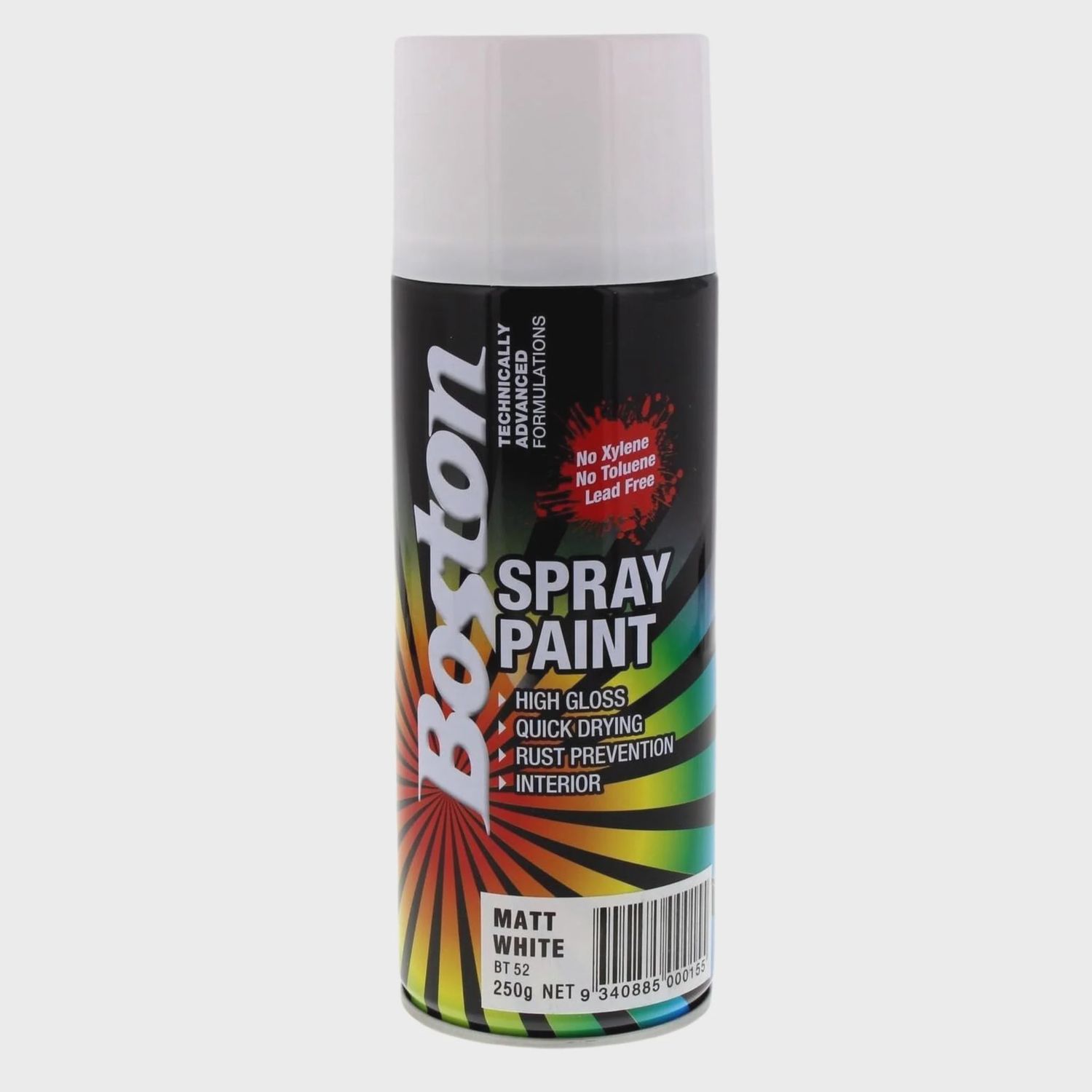 Spray Paint Matt White 250g Boston
