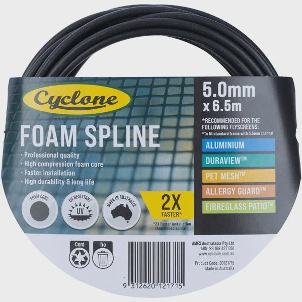 Pro Foam Spline 5.0mm X 6.5m
