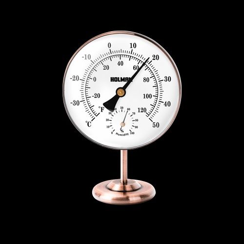 Brass Thermometer and Hygrometer