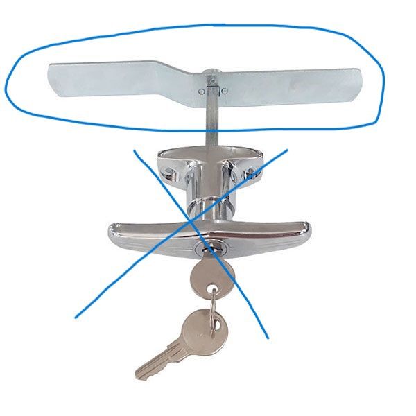 Garage Door Lock - Steel Bar (Only)
