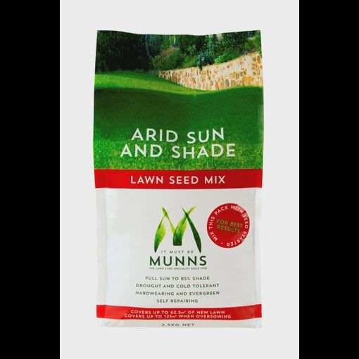 Munns Arid  Sun &amp; Shade  Lawn Seed 2.5kg