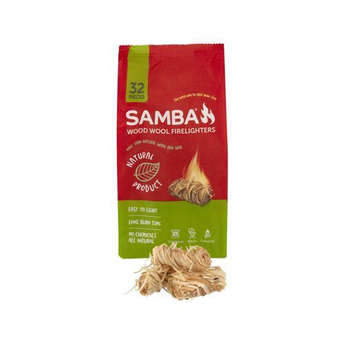 Samba Wood Wool Firelighters - 32 Pack