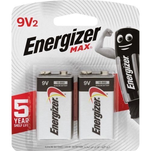 Energizer Max 9V Alkaline Batteries - 2 Pack