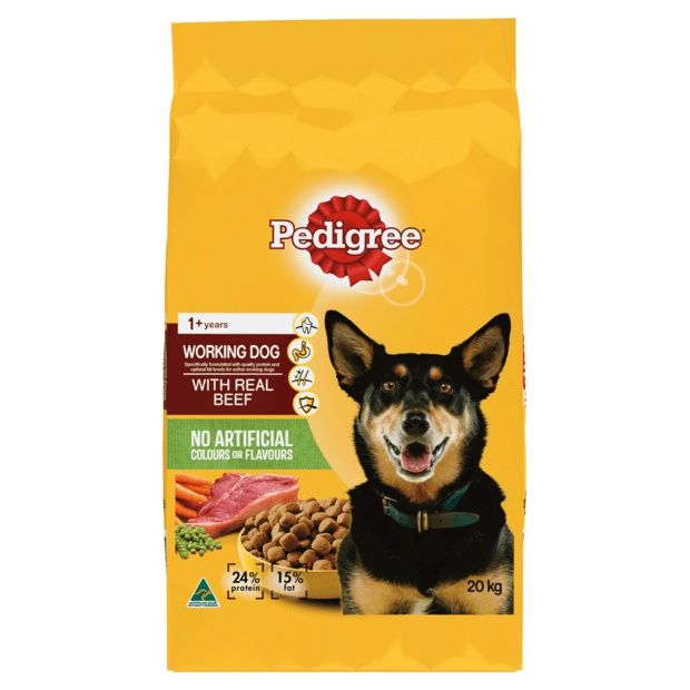 Pedigree  Working Dog  W/Beef 20KG