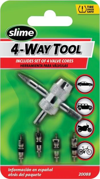 4 Way Tool with Valve Cores