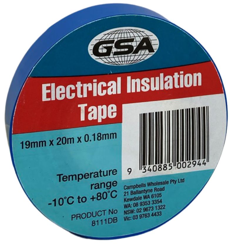 Electrical Tape (Blue) 0.18mm- 19mm X 20mtr