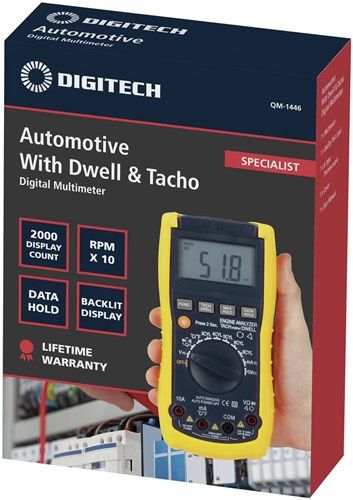 Automotive Digital Multimeter + Dwell and Tacho