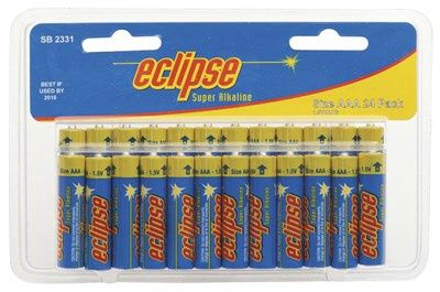 AAA Eclipse Alkaline Battery Bulk Pack - Pack of 24