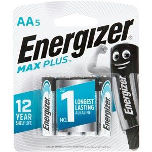 Five Pack 1.5V Energizer Max Plus AA Batteries ENR MAX PLUS AA 5PK
