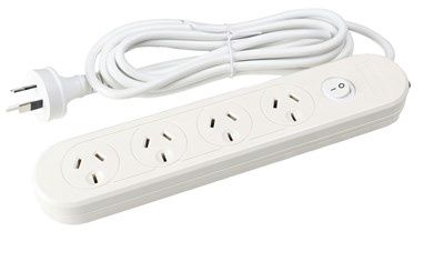 4 Way Powerboard with 3 Metre Cable