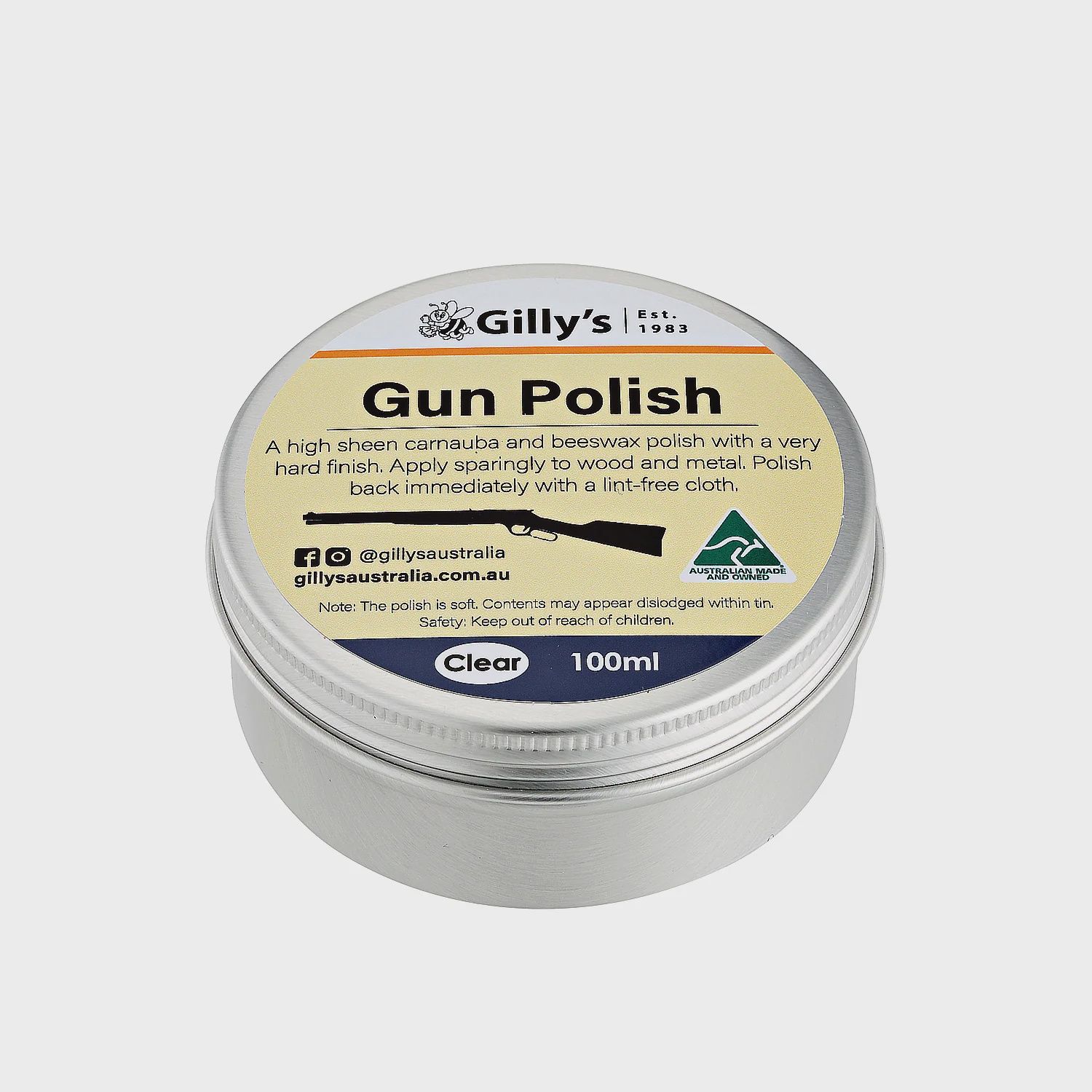 GUN POLISH CLEAR 100ML