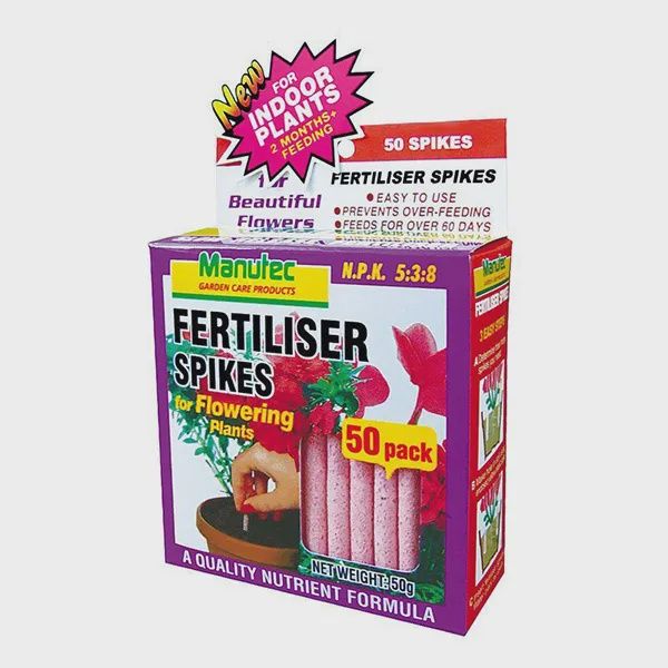 Fertiliser Spikes for Flowering Plants 50 pack
