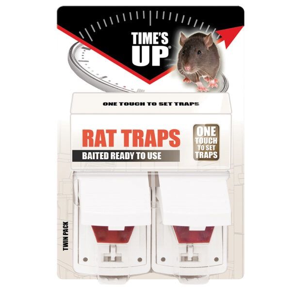 Heavy Duty Baited Rat Trap Twin Pack