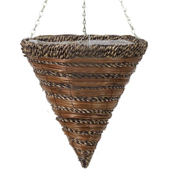 Sisal &amp; Fern Hanging Cone 35cm