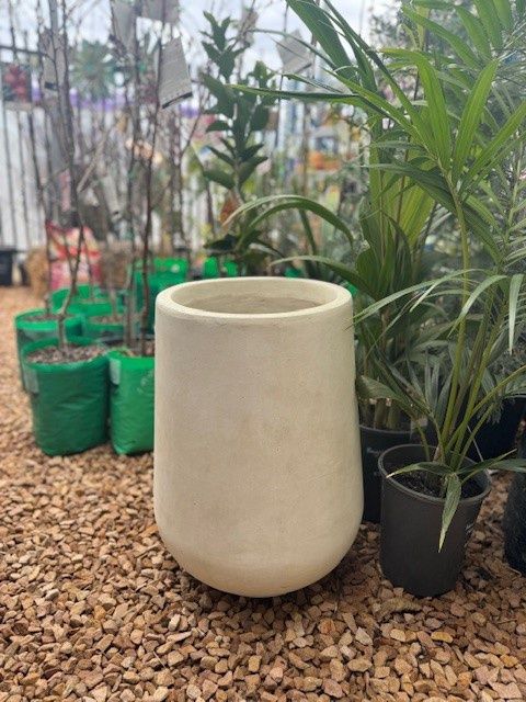 Capri White Fibreclay Pot 40 X 53cm