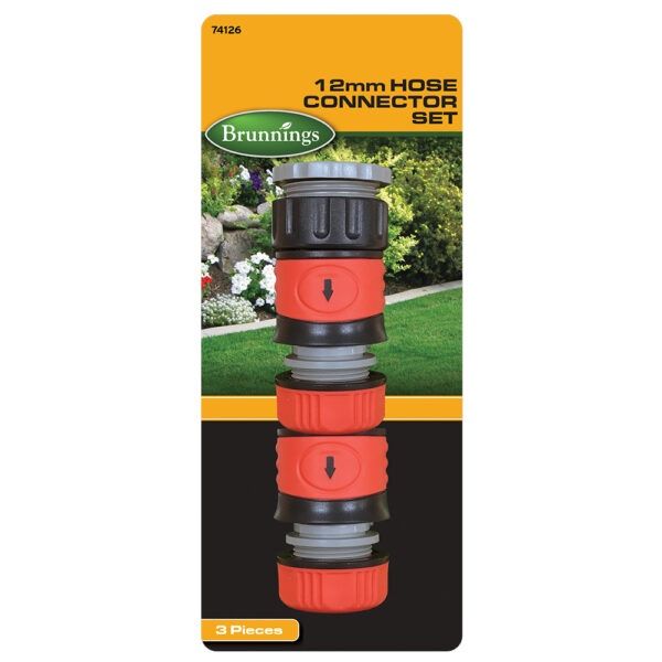 Brunnings Hose Connector Set 12mm / 3pc