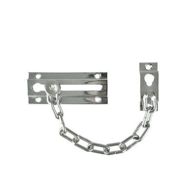 Door Chain Guard Brass Chrome Plated 85mm