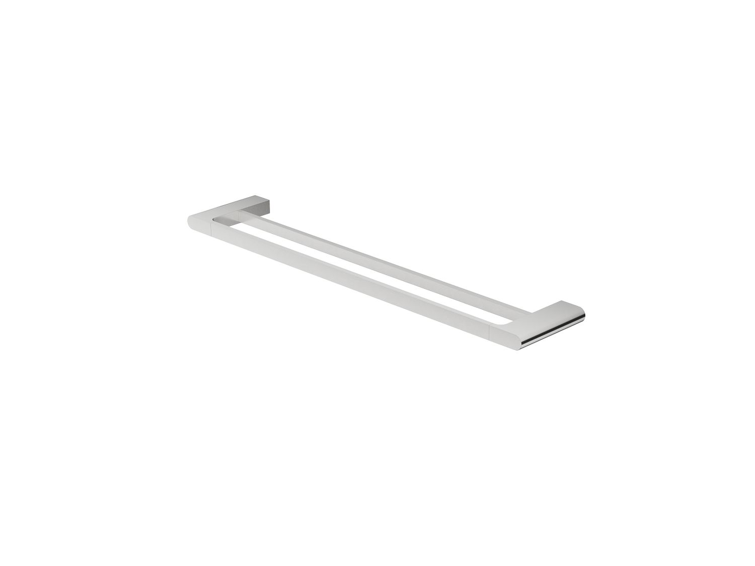 Interbath Vesi Double Towel Rail 600mm - Brushed Nickel