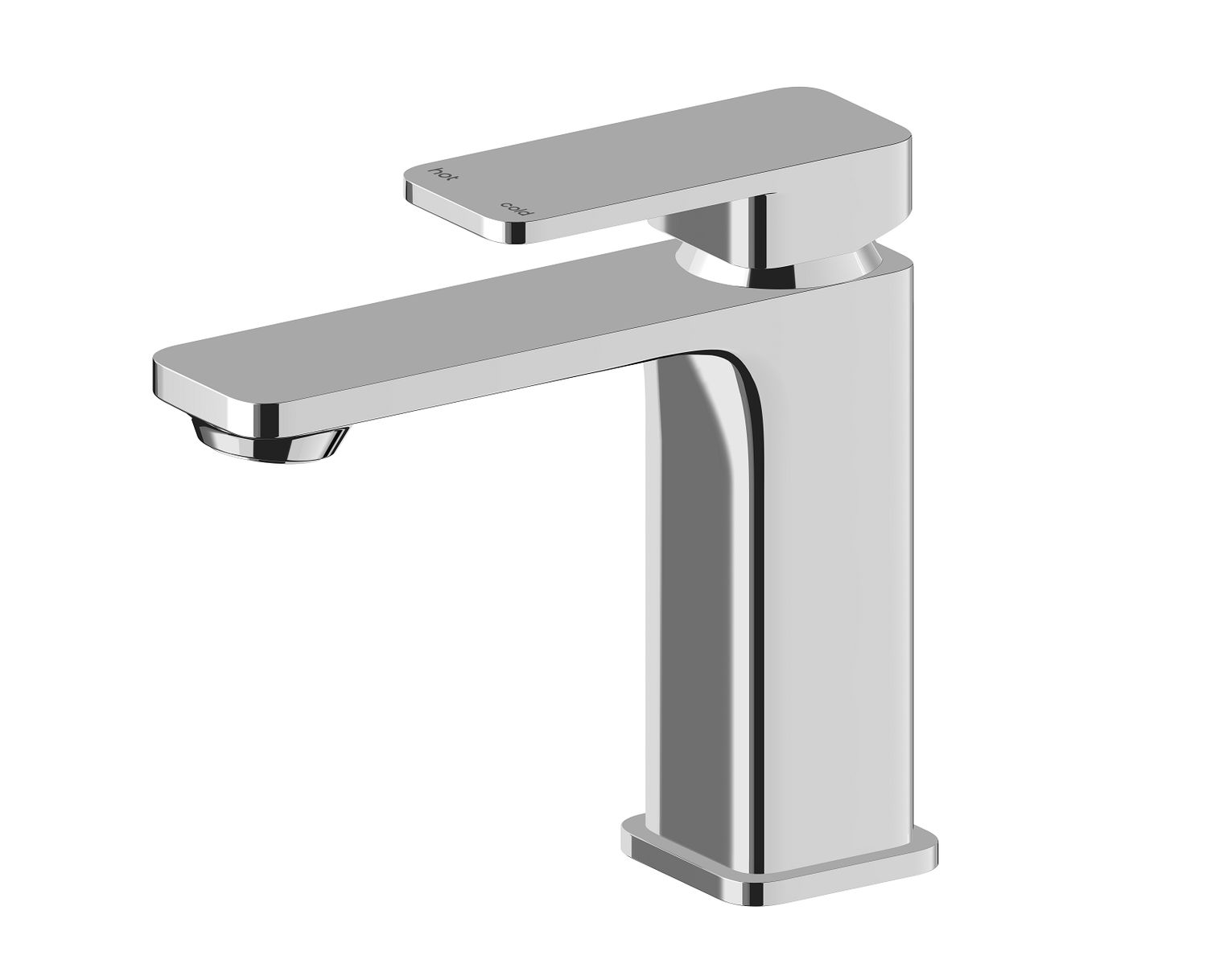 Kyvos Square Basin Mixer  High Polish Chrome