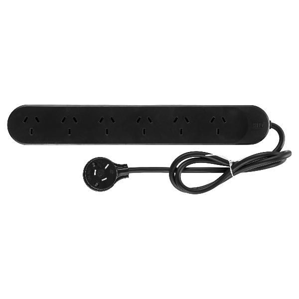 Powerboard BLK / 6 Outlet + Overload Protection