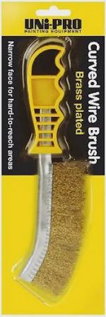 Uni-Pro Curved Wire Brush Brass Plated