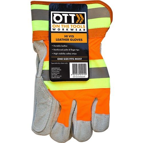 OTT Men&#39;s Hi Vis Leather Glove