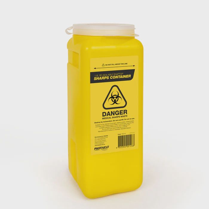 Sharps Container Plastic 1.8L Yellow