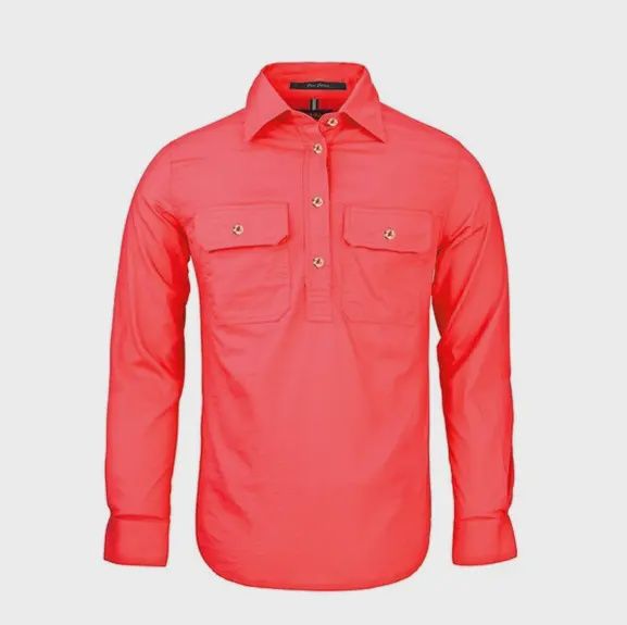 Womens Closed Front L/S Shirt Watermelon