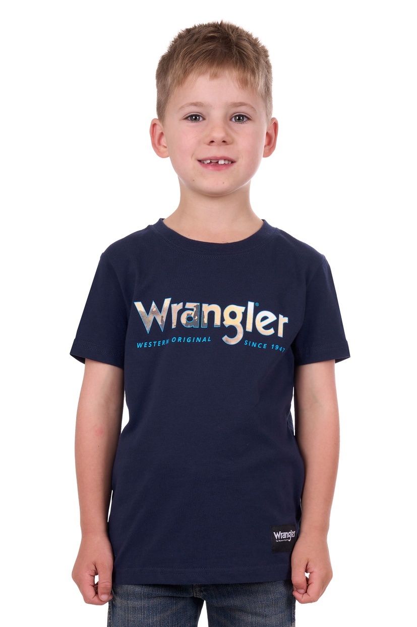 Boys Nico SS Tee - Navy, size: 2