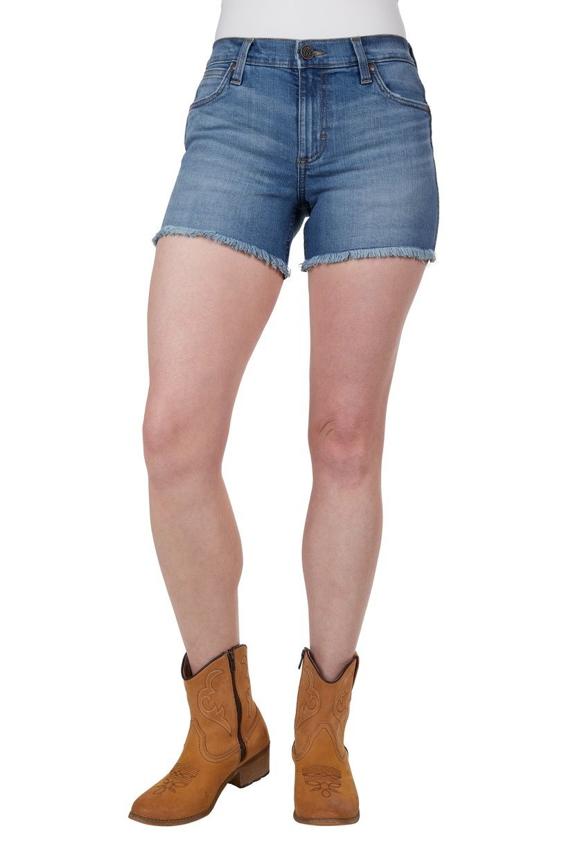 Womens Rebecca Hi Rise Short - Antique Blue, size: 13