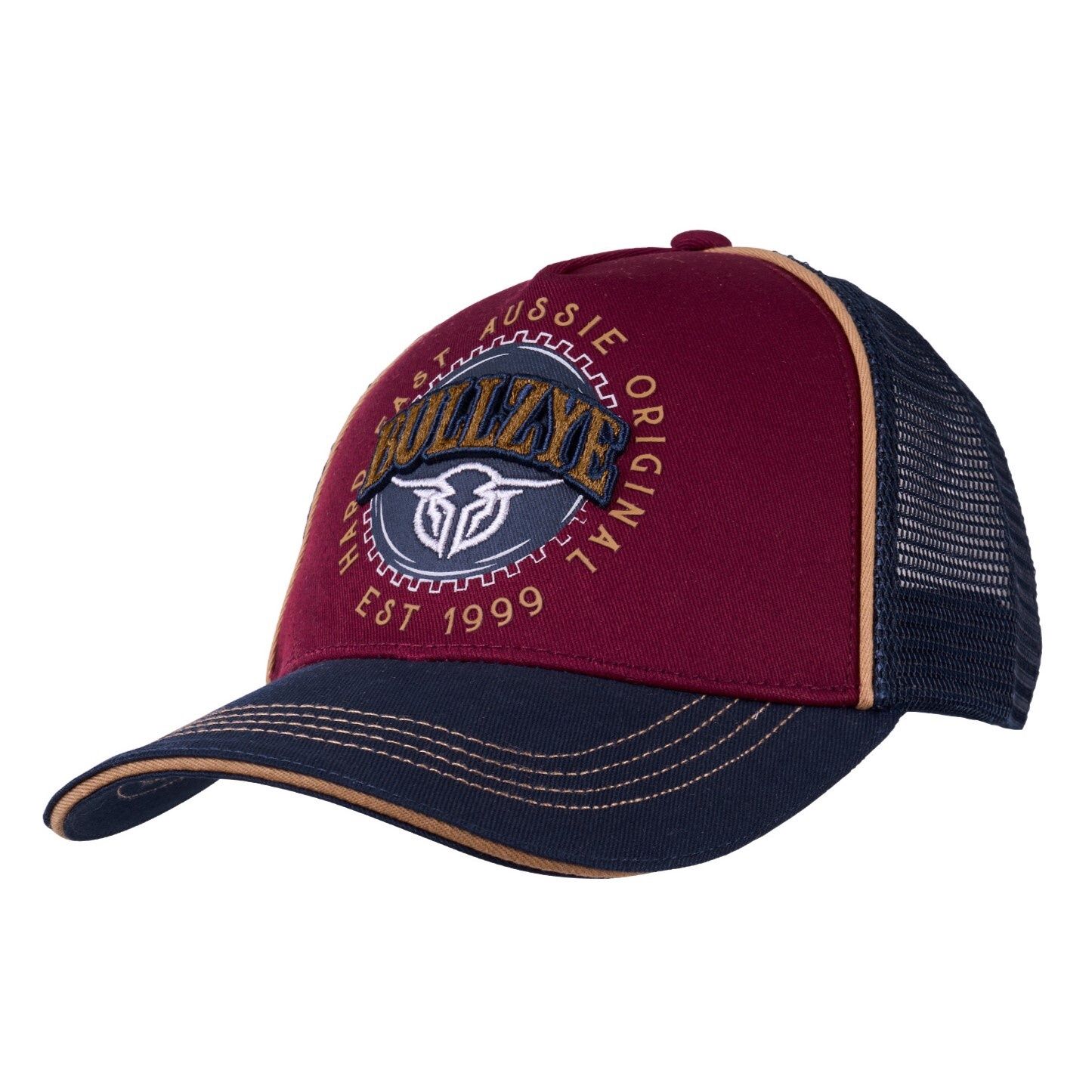Kids Gaz Trucker Cap - Navy/Red
