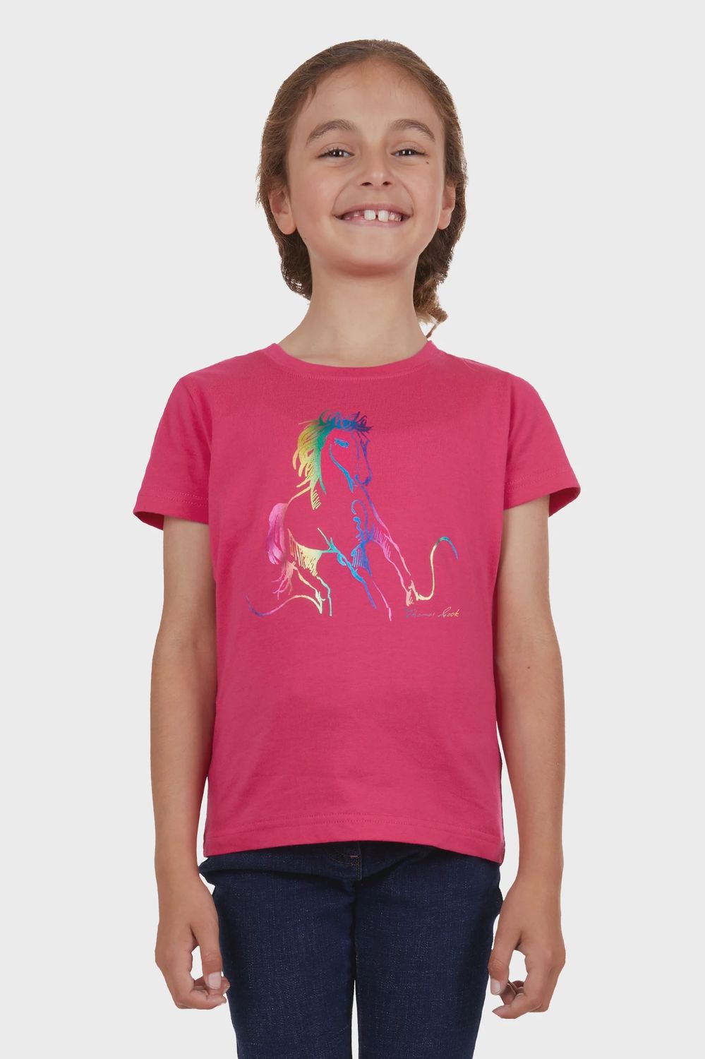Girls Willow SS Tee - Bright Rose, size: 4