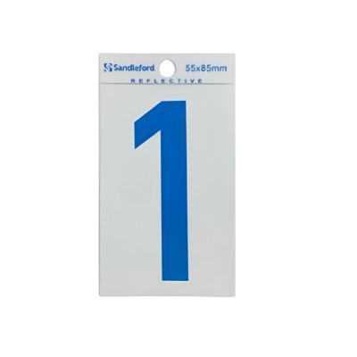 Numeral Self Adhesive &amp; Reflective / Number 1