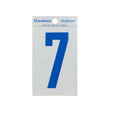 Numeral Self Adhesive &amp; Reflective / Number 7