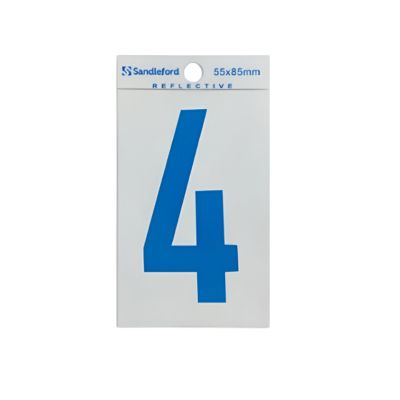 Numeral Self Adhesive &amp; Reflective / Number 4