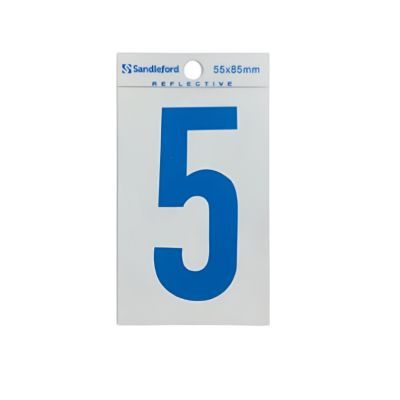 Numeral Self Adhesive &amp; Reflective / Number 5